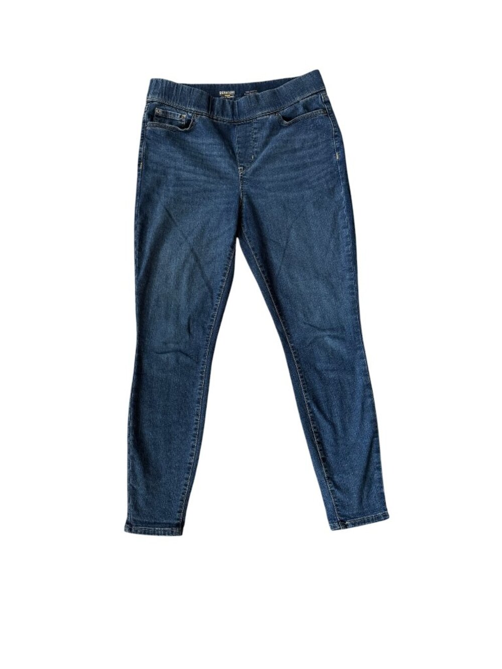Levi's totally shaping pull-on skinny medium wash blue denim jeans 8 (W29 L28)